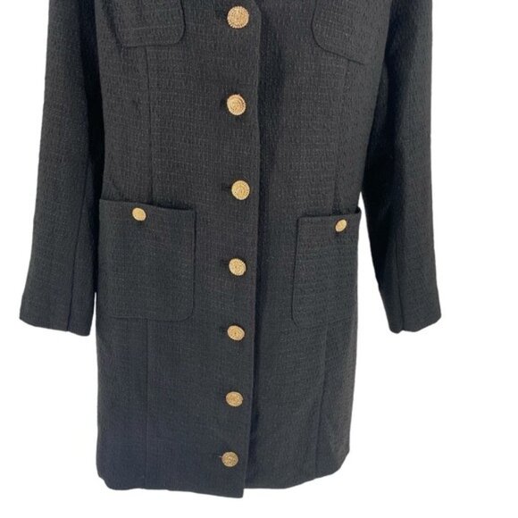 Pomander Place | NEW Black Tweed Keira Long Sleeve Mini Dress Size XL - Picture 7 of 12